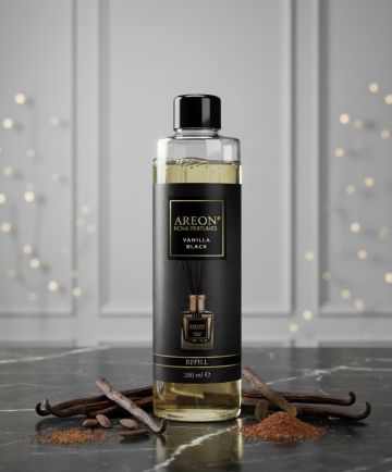 Пълнител за парфюм за дома Areon – Черна ванилия, 260 мл (Луксозна серия)