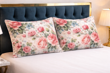 Памучни калъфки Ранфорс 50х70см Рози(комплект 2 броя) 