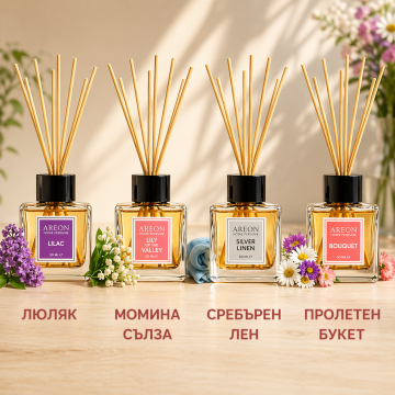 Свежестта на пролетта у дома – комплект AREON 4 х 50 мл