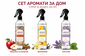 Топлина и уют с всяко впръскване – комплект AREON 3 х 300 мл
