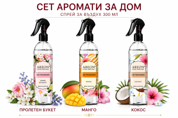 Свежест и екзотика в едно – комплект AREON 3 х 300 мл