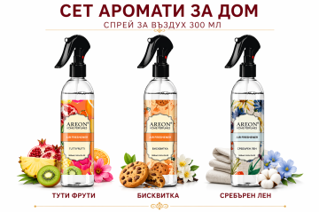 Свежест, сладост и чистота в едно – комплект AREON 3 х 300 мл