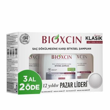 BIOXCIN CLASSIC ШАМПОАН ПРОТИВ КОСОПАД ЗА СУХА И НОРМАЛНА КОСА 3 x 300 мл – ПРОМО ПАКЕТ 3 ВЗЕМИ, 2 ПЛАТИ