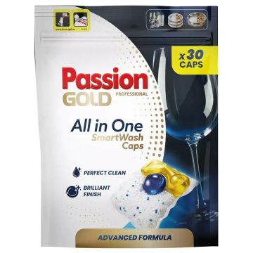 Капсули за съдомиялна машина Passion Gold All in One SmartWash Caps (30 бр.)