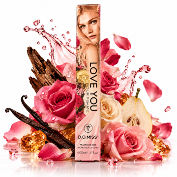 D.O.MISS Love You Fragrance Mist (35 мл) – Твоят Идеален Travel Size за Чувствен Флорален Лукс през Целия Ден!