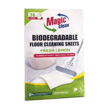 Иновативен концентриран препарат за под Magic Clean на листчета, Свеж лимон, 12 бр. (до 36 дози)