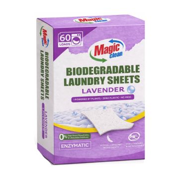 Иновативен концентриран препарат за пране Magic Clean на листчета, Лавандула (до 60 дози)