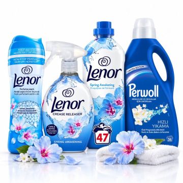 Професионален комплект за пране и грижа Lenor Spring Awakening & Perwoll Hızlı Yıkama