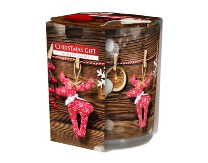 Ароматна Свещ в украсена чаша -  Коледен подарък