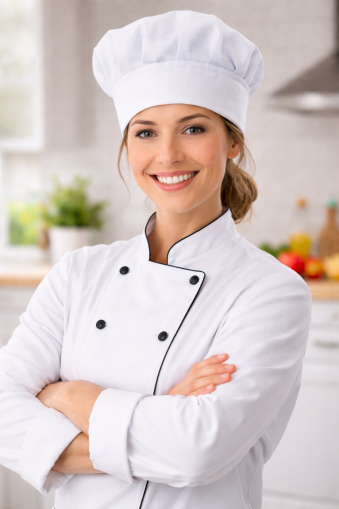 Бяла готварска шапка – подходяща и за вкъщи, и за професионална кухня