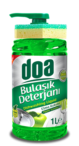 DOA Течен препарат за съдове с гъба – Ябълка, 1 л