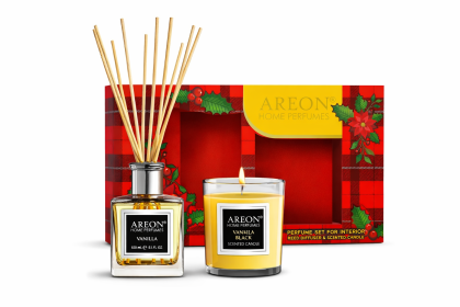 Луксозен  комплект Ванилия – свещ и парфюм за дома (150 мл)