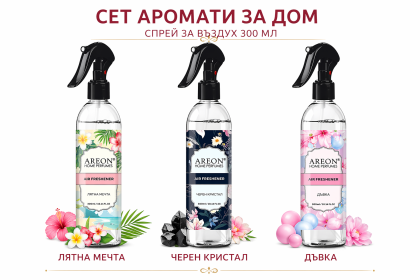 Свежест и настроение с всяко впръскване – комплект AREON 3 х 300 мл