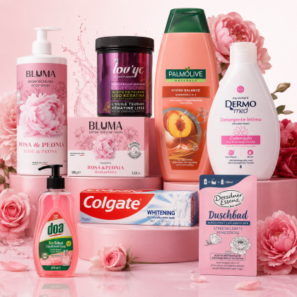 XXL Семеени Комплек Бютт Rose & Peony – 8 Продукта за Коса, Тяло и Перфектна Свежест Всеки Ден
