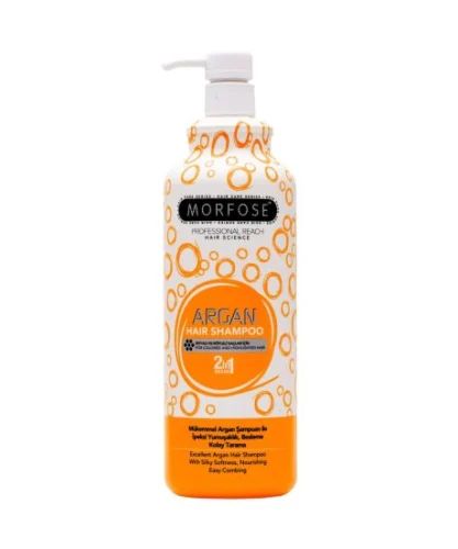 Професионален шампоан с арганово масло Morfose Argan Hair Shampoo 2 in 1 – За подхранена, мека и блестяща коса 1000 мл