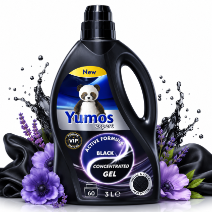 Yumoş Expert Black Color – Концентриран гел за пране на черни и тъмни дрехи 3л | До 60 изпирания