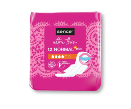  Дамски превръзки за умерено течение Sence Ultra Thin Normal Plus – комфорт и сигурност 10бр.