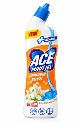 Гъста белина гел ACE Mavi Jel с аромат на портокалов цвят – Мощна хигиена, искряща чистота и цитрусова свежест за целия дом