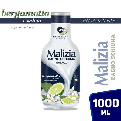 Malizia Хидратираща душ-пяна с  бергамот и градински чай 1л