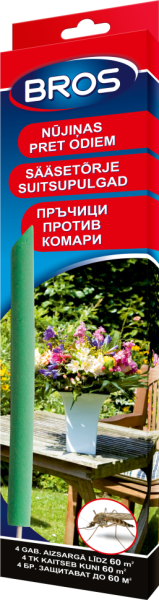 Пръчици против комари за открито 4 броя 