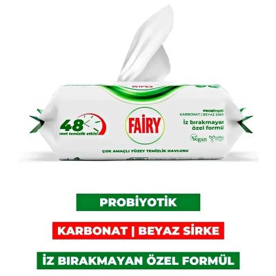 FAIRY универсални почистващи мокри кърпи с бял сапун 100 броя