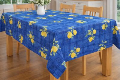 Кухненска покривка Лимони - синя 1.50Х1.50м