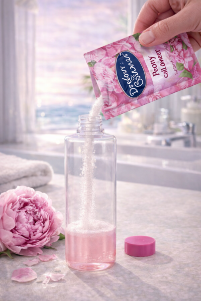 Душ гел на прах Божур -  40 г (200 мл след разреждане)