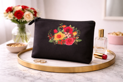 Козметичен несесер „Рози“ – черно