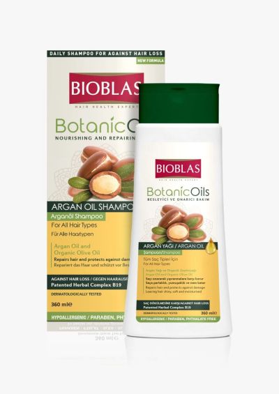  Подхранване и защита от косопад: Шампоан с арганово масло Bioblas Botanic Oils Argan Oil (360 мл)
