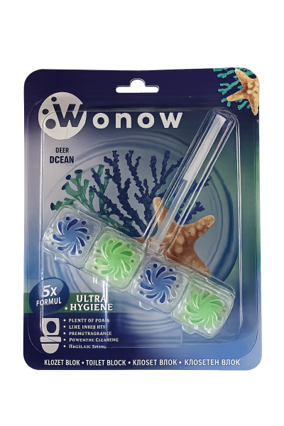 Твърдо Тоалетно Блокче Wonow Ultra Hygiene 5x Формула 50гр.