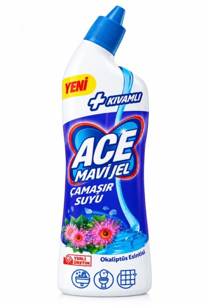 Гъста белина гел ACE Mavi Jel с аромат на евкалипт – Безкомпромисна хигиена и блясък за дома и прането